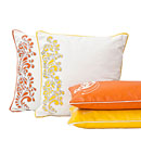 an arrangement of decorative pillows for corporate web-site and printed catalog